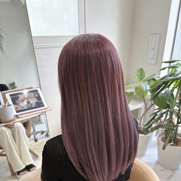 《花屋併設の美容院》ダブルカラー×ピンクパープル|【花屋併設の美容院】mallow eve【マロウ イヴ】