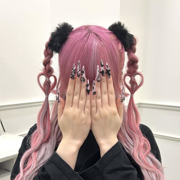 前後ろ可愛い!ハーフツイン×編み下ろしハート *ひな*