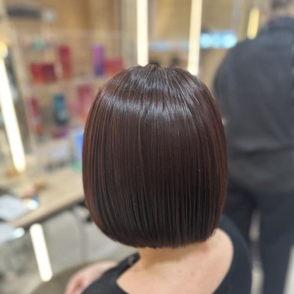 透明感カラー/ブリーチなしWカラー/髪質改善/伊勢原