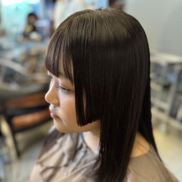 顔周りレイヤー × 姫カット風