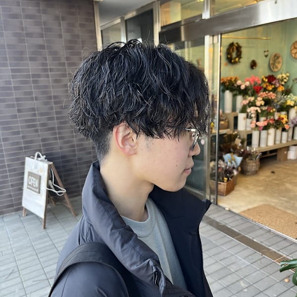 メンズカットパーマツイストスパイラル