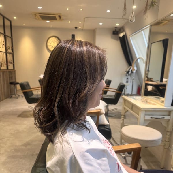 ハイライト/30代40代50代/ 姪浜|terrace hair & botanical