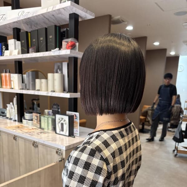 くせ毛から乾かすだけボブに