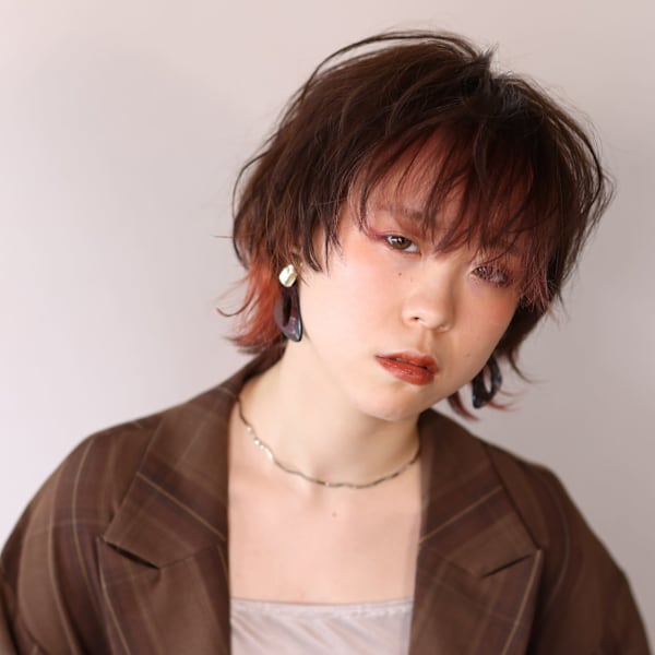 ウルフショート×インナーカラー|URBAN