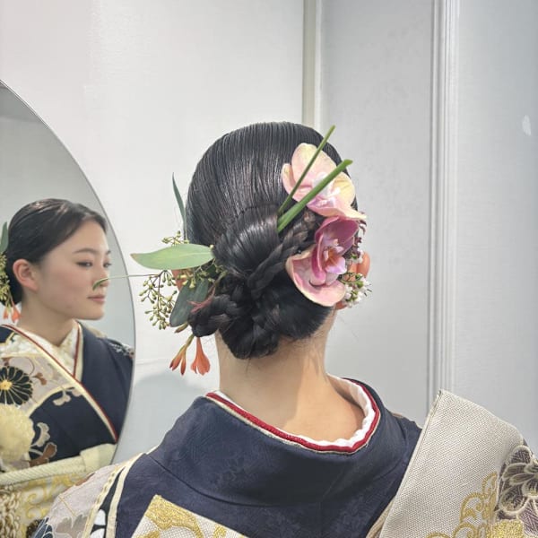 成人式/成人式ヘア/着物/振袖ヘアアレンジ/振袖着付け/振袖