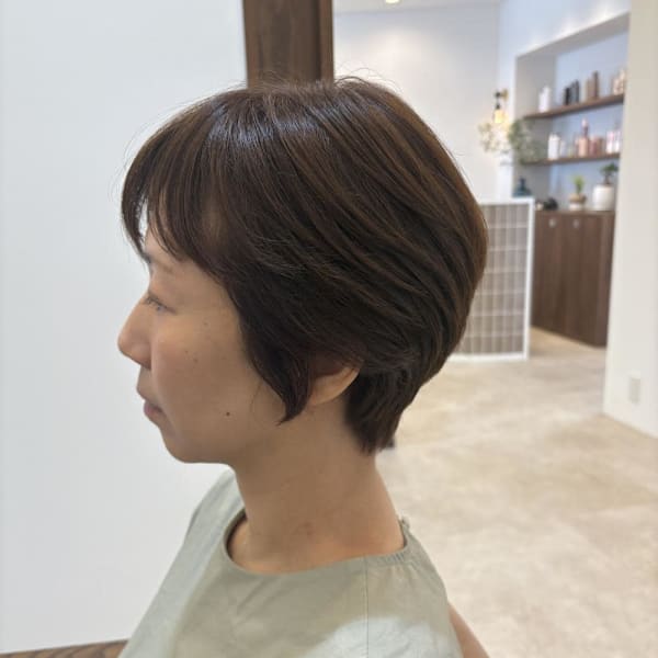 大人レイヤショート|半個室型美容室 Sourire 野芥店