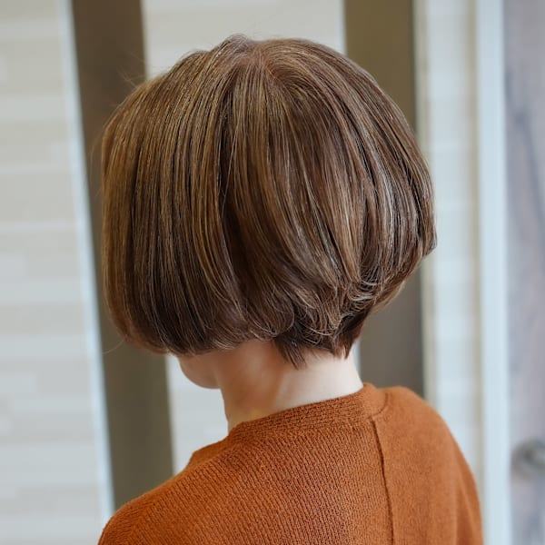 白髪ボカシハイライト ミルクティブラウン