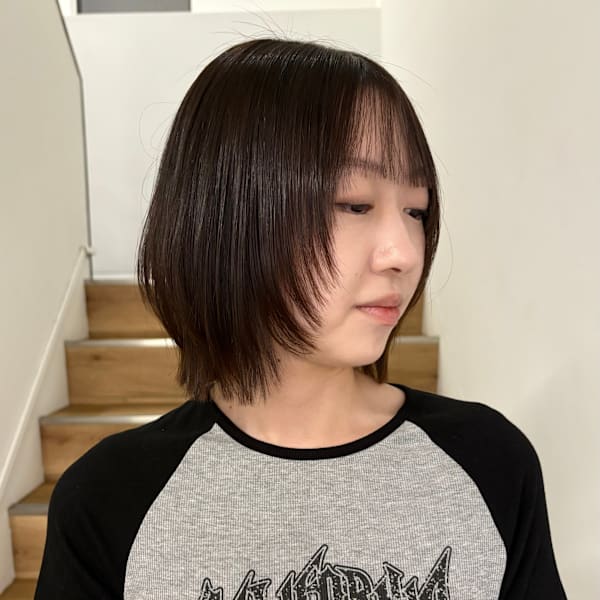 レイヤーボブ小顔顔まわりフェイスレイヤー