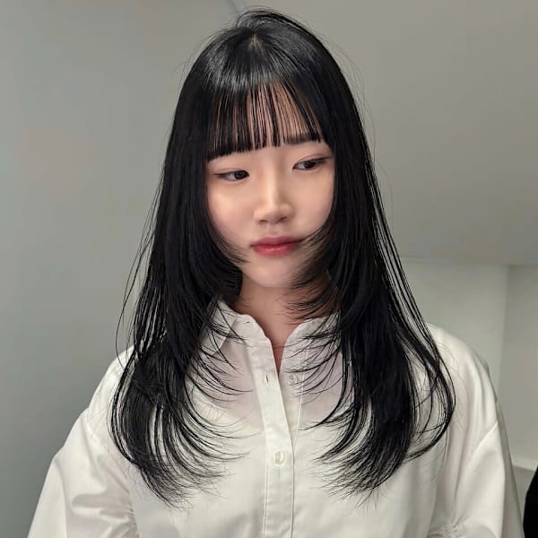 レイヤーカットシャギーレイヤーフェイスレイヤー