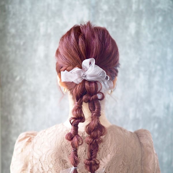 20代/30代/ヘアセット/ツインポニー