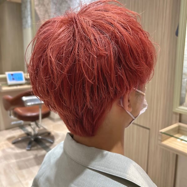 トレンドカラー×ウルフカットスパイキー清潔感ナチュラル