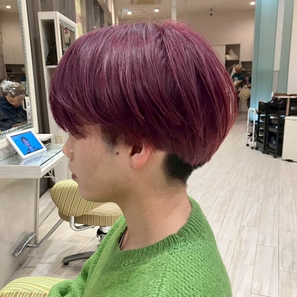 ビビッドパープルマッシュショート