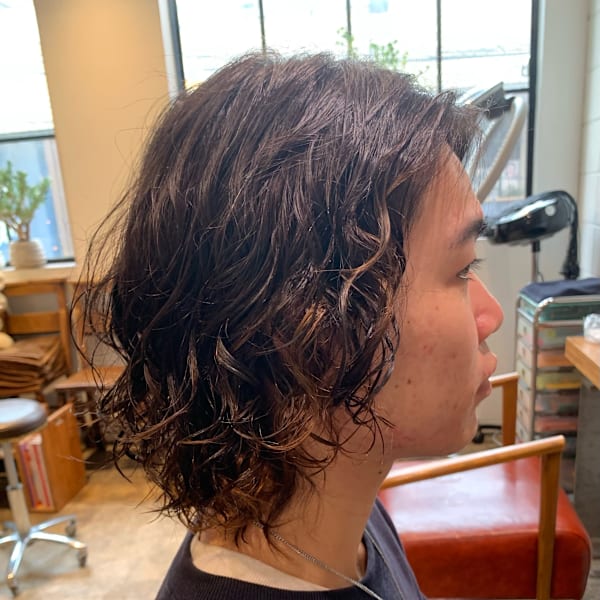 スパイラルパーマ×メンズスタイル