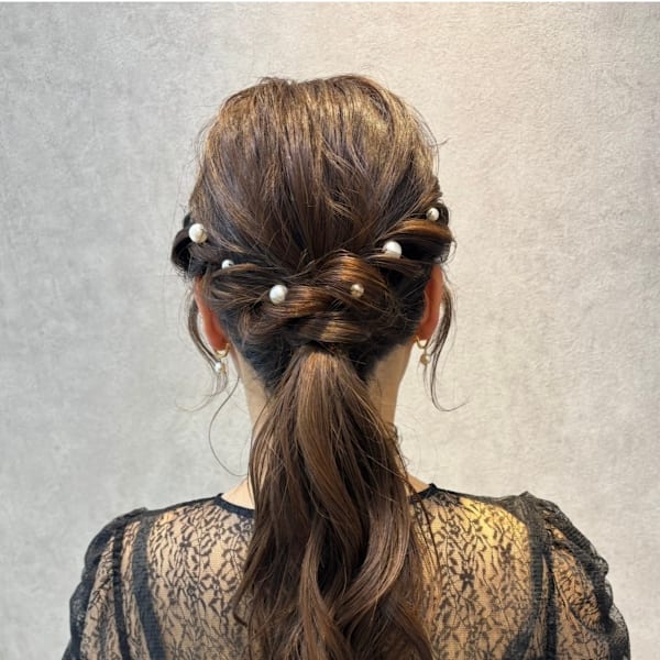 ゆるふわポニーアレンジ