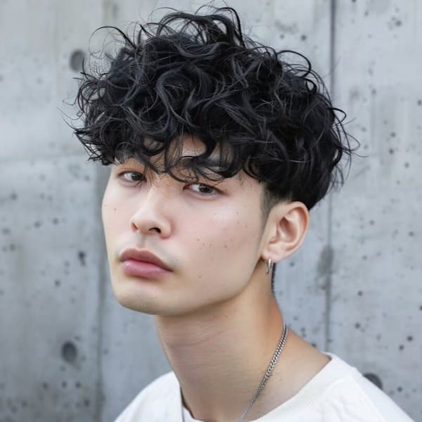 波巻きパーマ 刈り上げ 無造作 マッシュヘア 韓国ヘア|髪質改善 SEPT. 天神大名