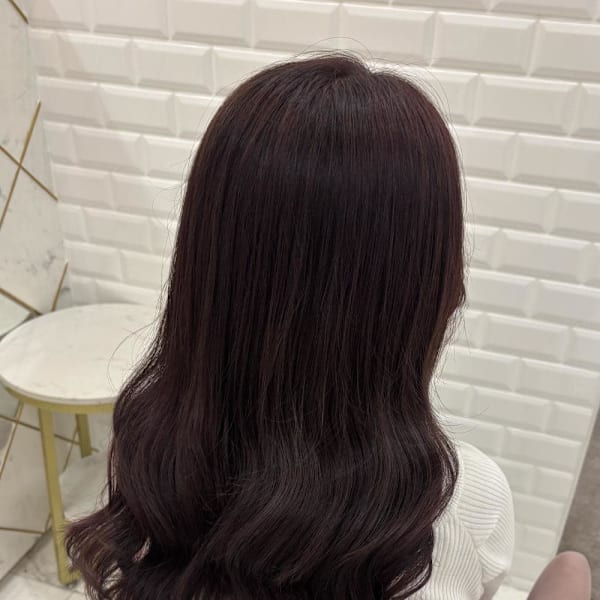 ブリーチなしダブルカラーでチョコピンク＊まゆ