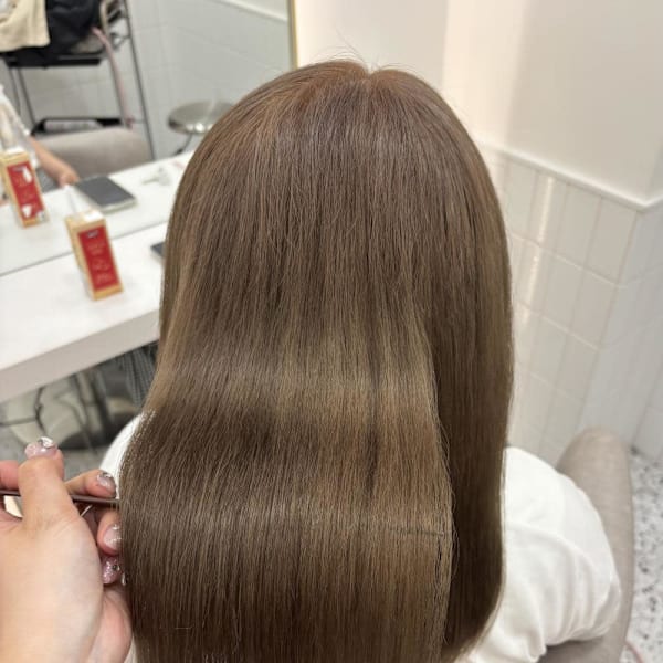 ブリーチ2回から*ミルクティーベージュ*まゆ