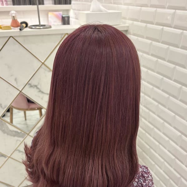 ブリーチありピンクラベンダー＊まゆ