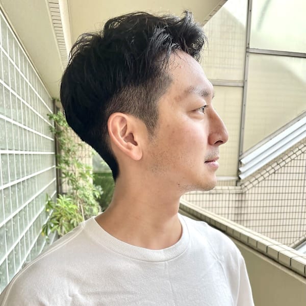 波巻きパーマメンズツイストスパイラルパーマツーブロック|5 SCENE AOYAMA