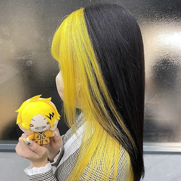 ヒロアカ　上鳴電気　インナーカラー/推しカラー/黄色/黒/推