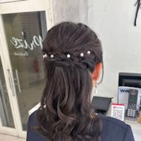 ハーフアップアレンジ