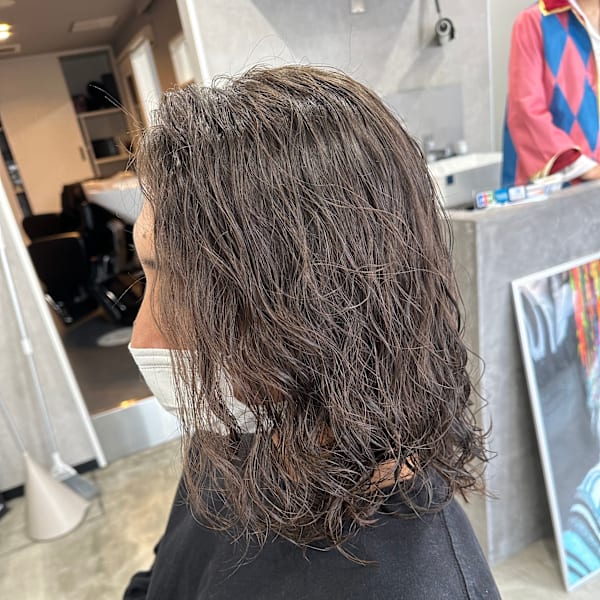 メンズロング×ツイストスパイラルパーマ