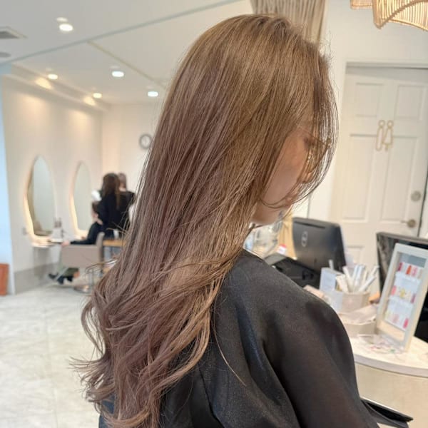 渋谷/ミニウルフ/チェリーブラウン/フェザーパーマ/ボブ