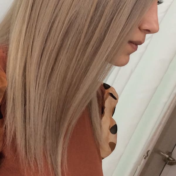 ブリーチオンカラー+髪質改善水素トリートメント