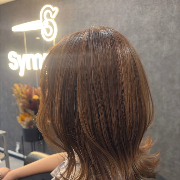 セミディ/切りっぱなし/外ハネ/韓国/アレンジ