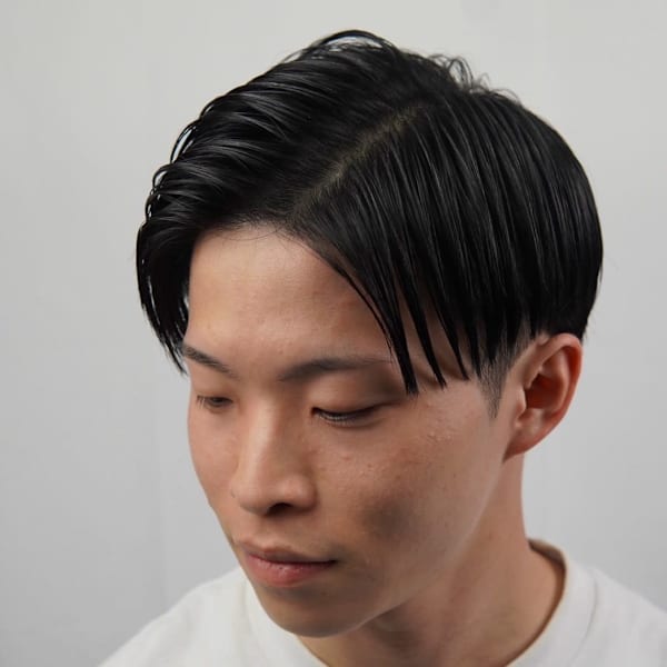 ツーブロック七三スタイル