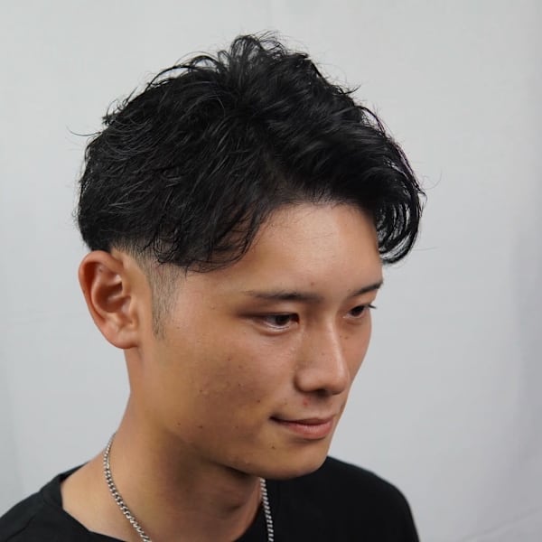 ツーブロック七三スタイル