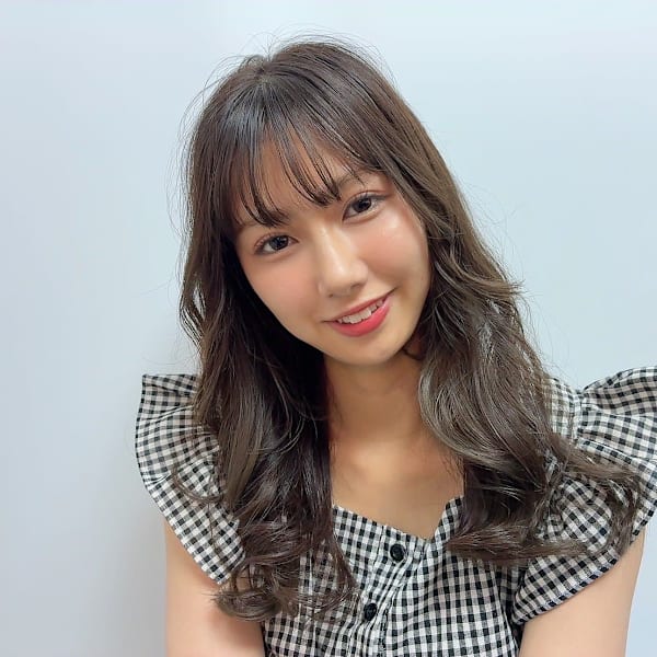 韓国風ゆるふわロング×透明感アッシュブラウン