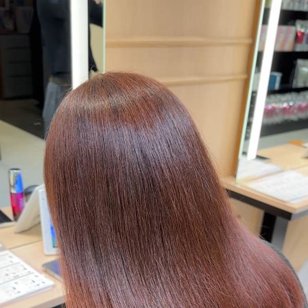 づ透明感カラー/ブリーチなしWカラー/髪質改善/伊勢原