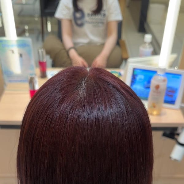 透明感カラー/ブリーチなしWカラー/髪質改善/伊勢原