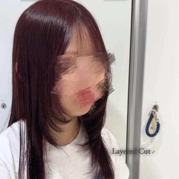 透明感カラー/ブリーチなしWカラー/髪質改善/伊勢原