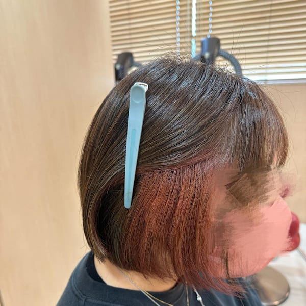 透明感カラー/ブリーチなしWカラー/髪質改善/伊勢原