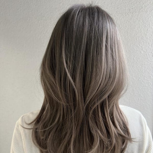 バタフライカット/オリーブグレー/ヘーゼルグレージュ