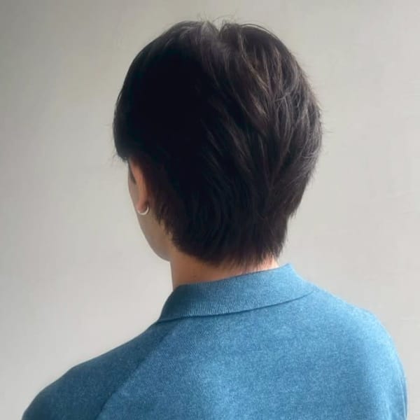 メンズカット 黒髪 メンズショート カジュアル 20代|NAKAO COIFFURE