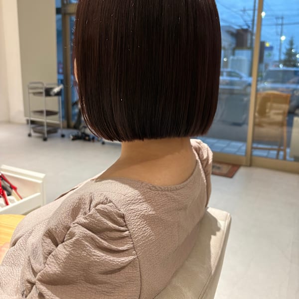 福井大和田/ボブ/ブリーチなしダブルカラー/ピンクカラー|coto 福井大和田店 髪質改善トリートメント&ハイトーンカラー