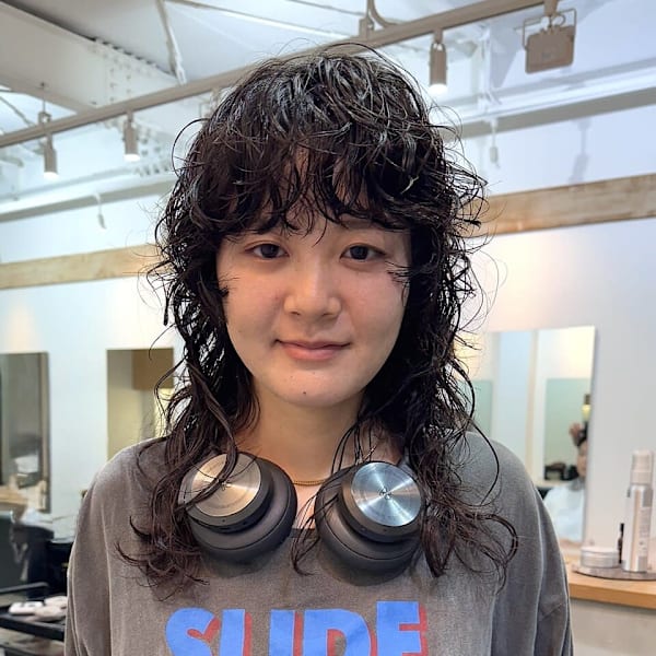 マレットウルフ/ハードパーマ/マッシュウルフ/パーマ◎