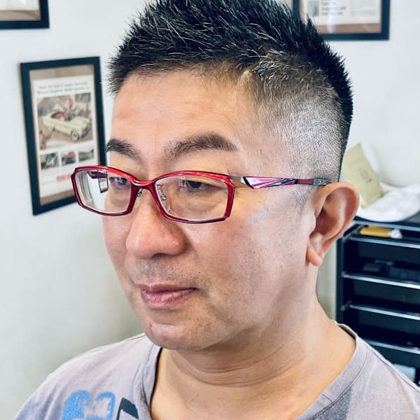 【50代 男性】ロンドン刈り上げショート(大宮/バーバー)