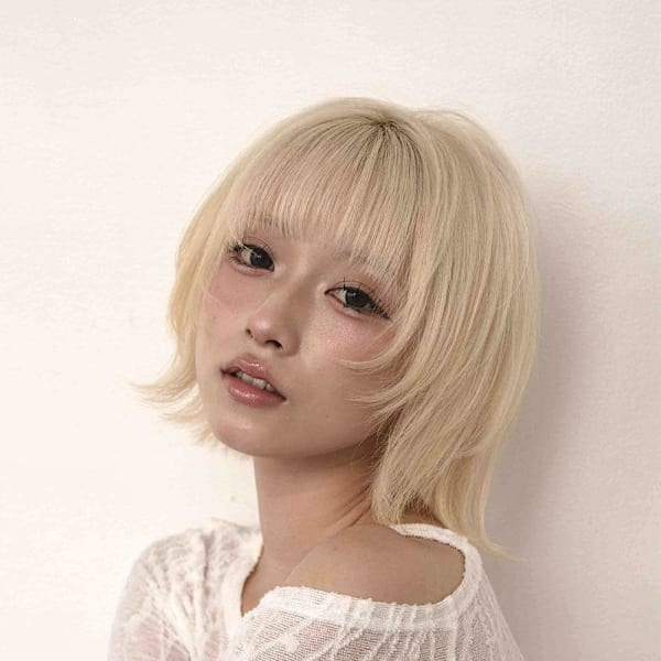 レイヤーボブとブロンドは相性抜群！ハイトーンで楽しく♪|sie by KENJE