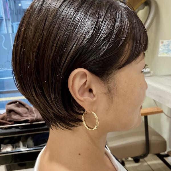 地毛を生かしたツートンカラーショート