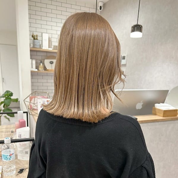 ☆ケアブリーチダブルカラー くすみベージュ|ambitious 蒲生【アンビシャス】