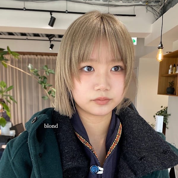 ブロンド×きりっぱなしBob|n.w.h