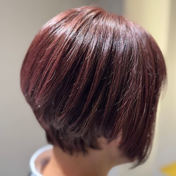 ルビーレッド×ショートボブ 『銀座/個室』