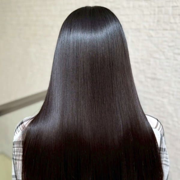 髪質改善 酸熱トリートメント 黒髪ロング 艶髪 縮毛矯正