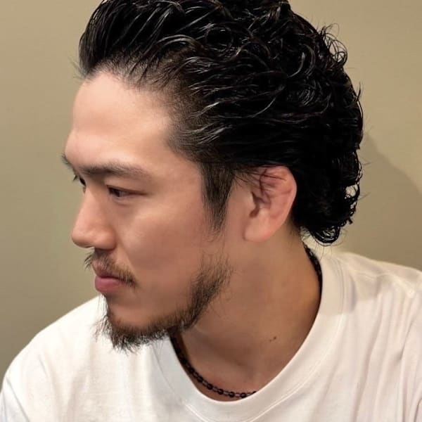 オールバックパーマ