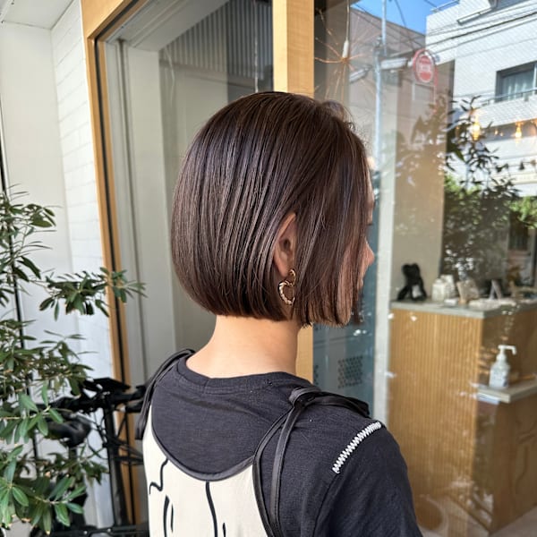 コンパクトな大人内巻きボブスタイル♪|Nuii