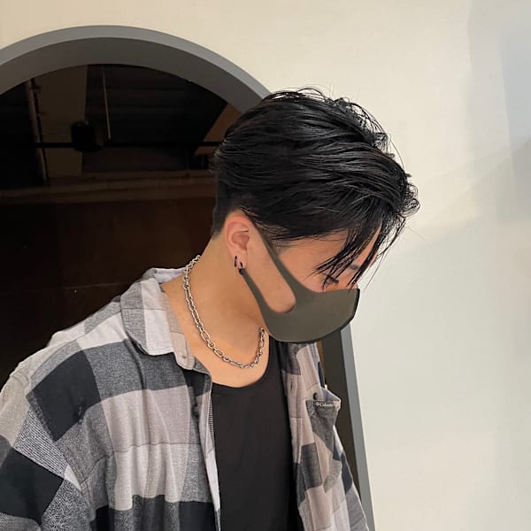 韓国風かきあげヘア